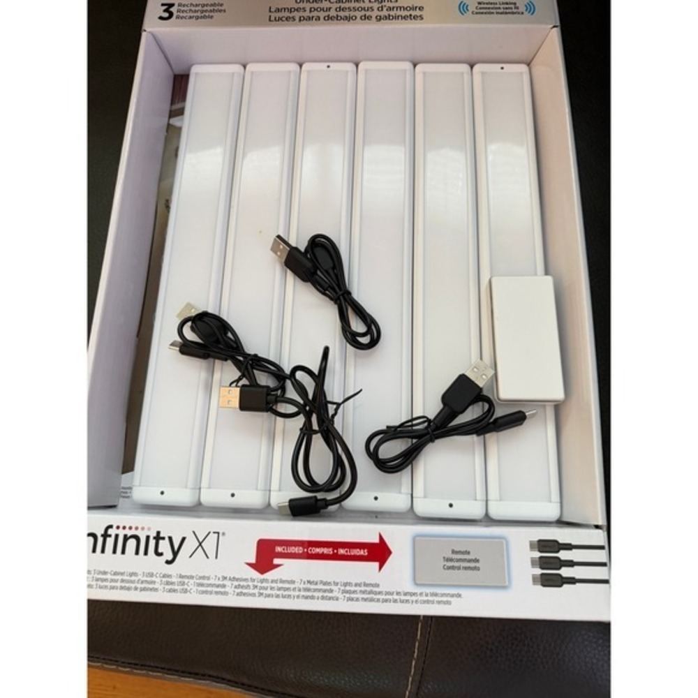 Infinity X1 Under Cabinet Light, 2 Packs (6 total) Cabinet Lights Touch Remote